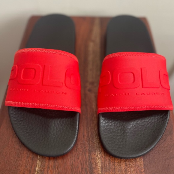Polo Ralph Lauren Men's Logo Neoprene Slide US Men's Size 11Red NEW! - Picture 4 of 5